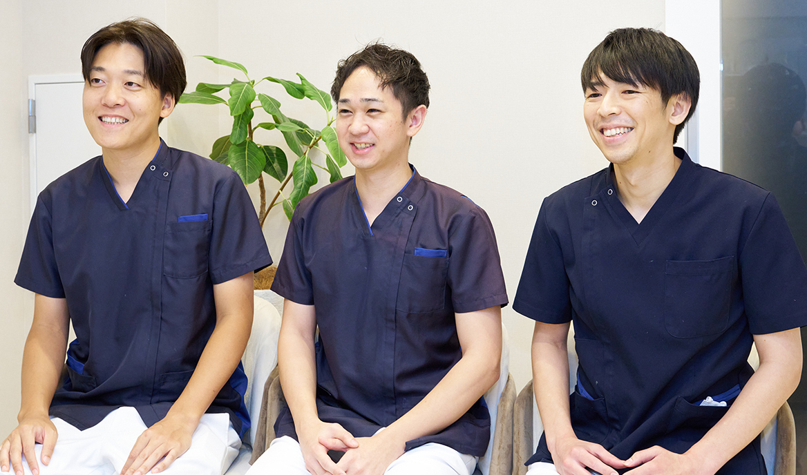 津徳亮成院長、猿木清優副院長、田村隆仁先生 池袋駅東口つのり歯科