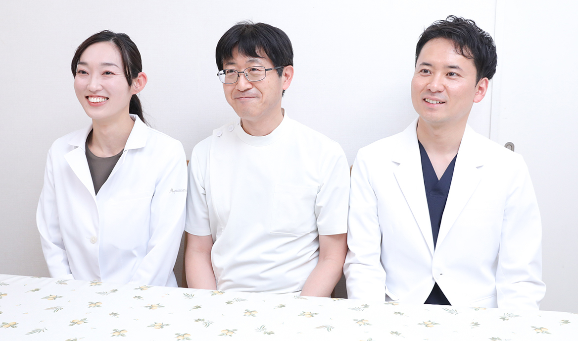 田中 孝幸 院長、西郡 真理奈 副院長、頃安 英毅 副院長
