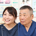 弓倉 威己 院長、笹森 智絵 先生