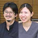 上野貴生院長、上野明里さん うえのデンタルクリニック