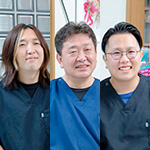 本橋三男院長、本橋侑也先生、本橋拓樹先生 本橋歯科医院