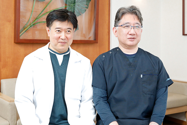 上田泰明理事長、渡邊光行院長 みなみ野シティクリニック2