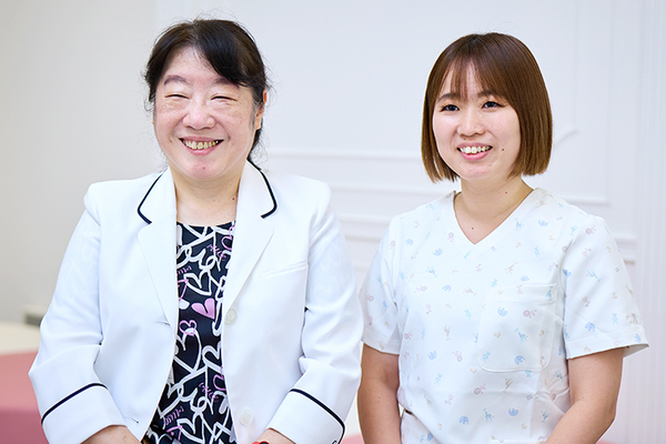 高橋英里佳院長、川原千鶴子名誉院長 あかちゃんからのこどもクリニック宮前平6