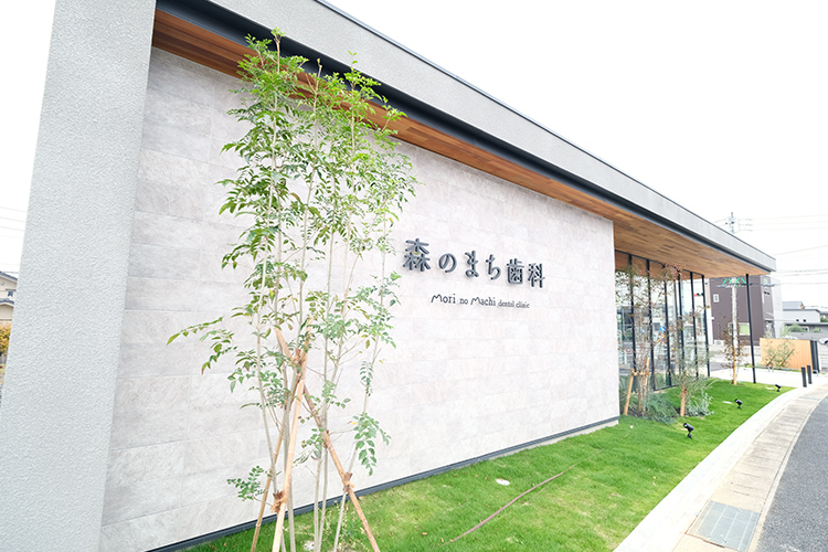 森のまち歯科 名古屋市守山区 外から中の様子も見られる、緑に囲まれた森のまち歯科
