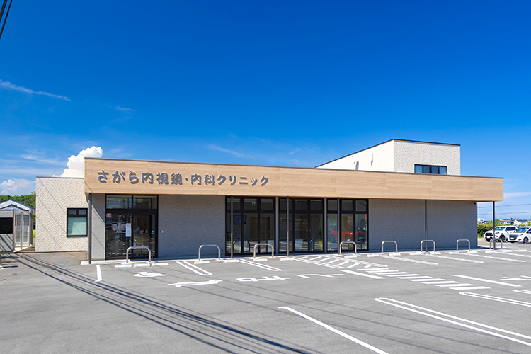 さがら内視鏡・内科クリニック 宮崎市 宮崎市島之内の国道219号沿いにあり、商業施設が点在する