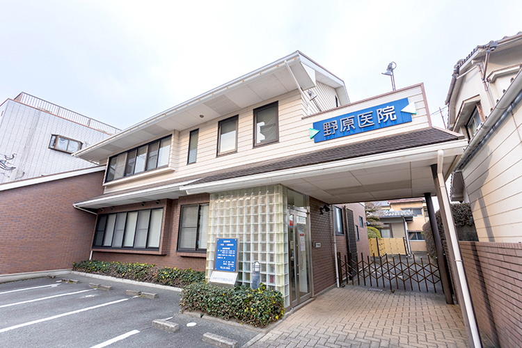 野原内科循環器科医院 久留米市 日吉町バス停から徒歩7分。駐車場完備