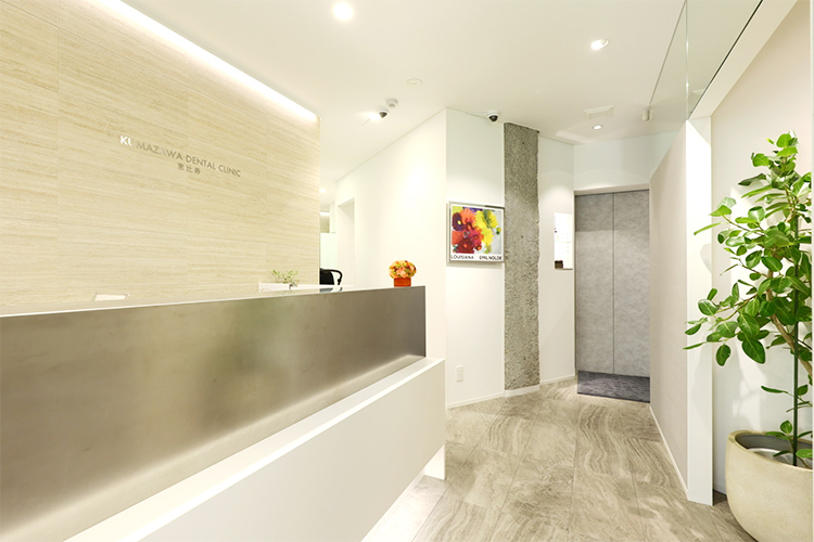 クマザワデンタルクリニック恵比寿 渋谷区 洗練された空間は清潔感が漂う