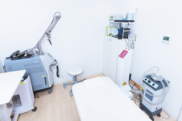 めぐろ皮膚科クリニック 品川区 多種類の先進機器を取りそろえ、患者の要望に沿った治療を提案