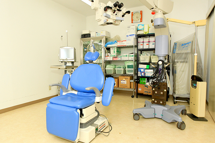 奥田眼科 愛知郡東郷町 手術室は手術前日より室内を滅菌することで安心感を追求