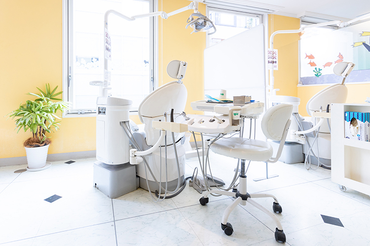 ひめの矯正歯科 福岡市中央区 陽光が差し込み、明るく開放感あふれる診察室