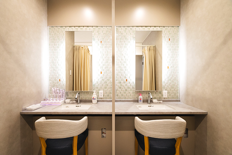 きらり形成外科・お肌クリニック 松江市 パウダールームをはじめ、こまやかな心配りが感じられる