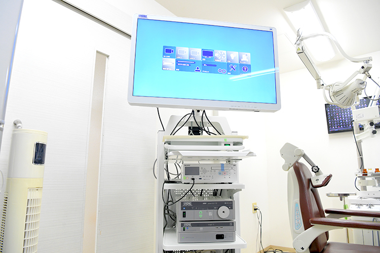 おおたかの森耳鼻科モーニングクリニック 流山市 内視鏡機器をはじめとした、各種検査機器がそろっている