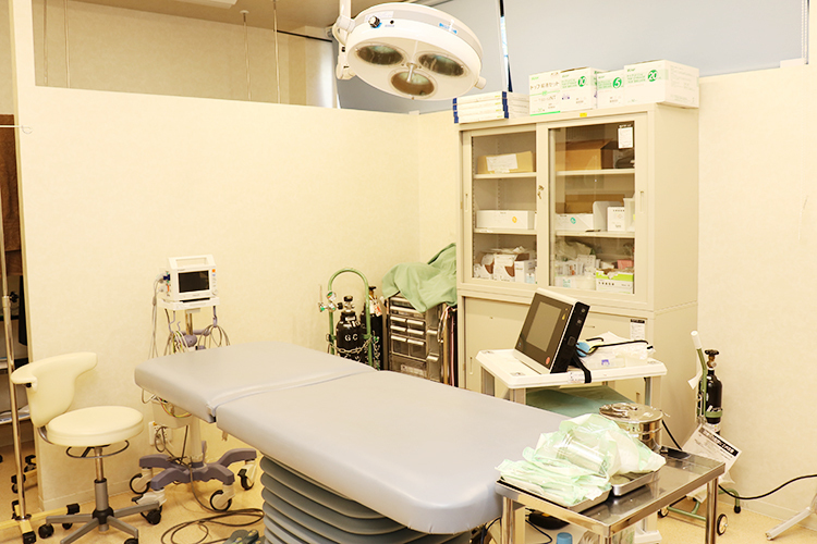 西蔭メディカルクリニック 鹿児島市 処置室も2室設けている