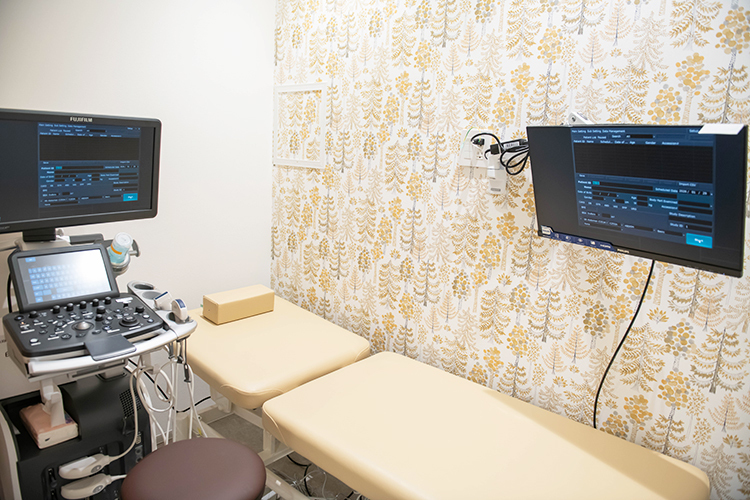 きむら内科・外科、膵臓クリニック 大阪市阿倍野区 モニターで映像を見せながら、患者がわかりやすい説明を心がける