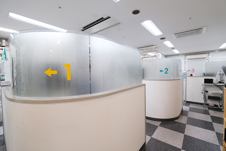 恵愛歯科クリニック 千葉市稲毛区 診療ユニットはプライバシーに考慮した設計