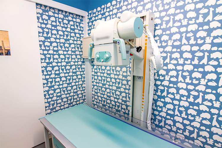 たいちこどもクリニック 吹田市 検査室も子どもが安心できるような配慮がされている