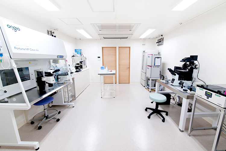 明大前アートクリニック 杉並区 培養室では培養士が細かい作業を行う