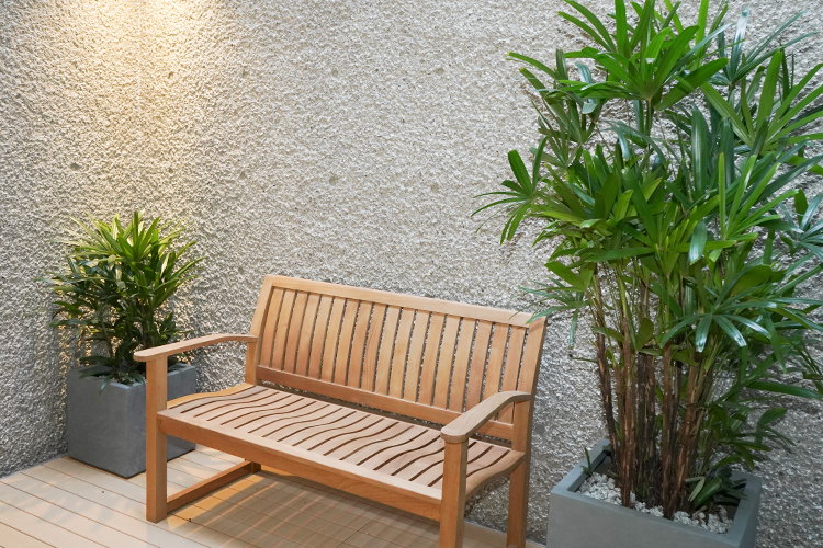 品川矯正歯科 港区 風情漂うテラス。見ていて癒やしを感じさせてくれる