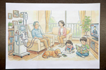 奥田クリニック 宇都宮市 在宅血液透析のイラスト。自分らしい生活を続けられる