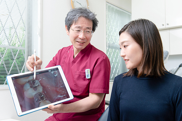 江本歯科 口の中全体を確認した後にカウンセリング