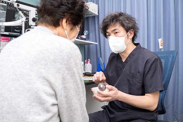 澤眼科医院 血圧・体調確認と術前準備