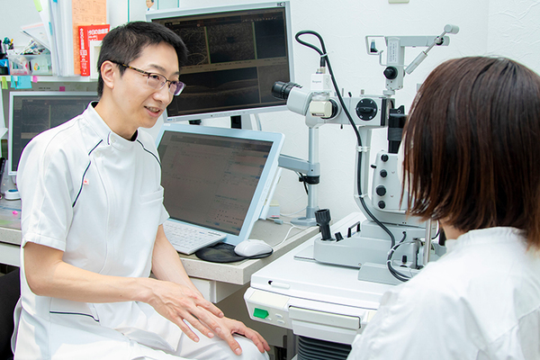 こじま眼科 検査結果を踏まえ、症状や治療法について相談