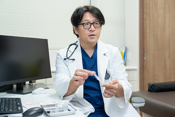 松井医院 検査の説明を受ける