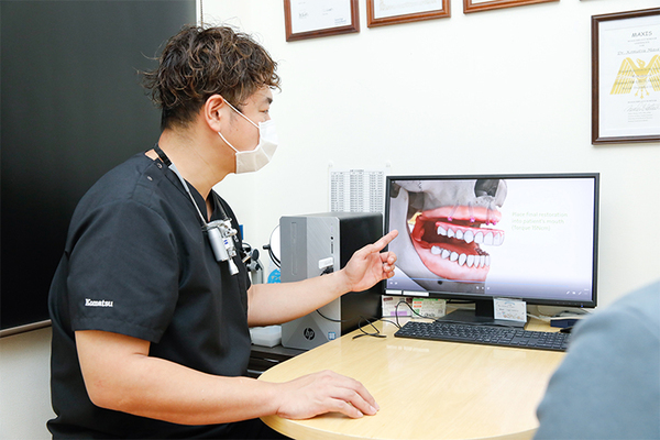 ブリストデンタルクリニック三郷 歯科医師やコーディネーターと治療計画について相談