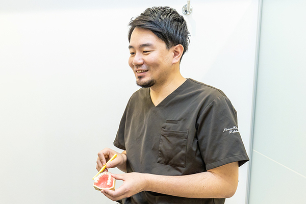 鳴尾ふくだ歯科・小児歯科 仕上げ磨きの方法や離乳食などのアドバイスもしている