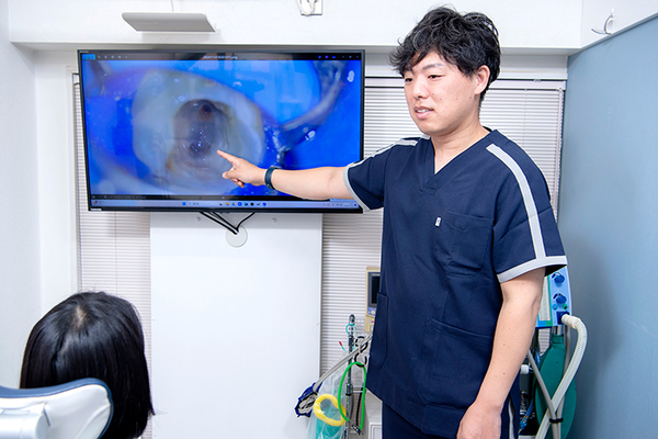 マリコ歯科クリニック 細部までしっかりと治療すること、そして補綴物の接着も重要だ