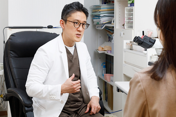 芦屋ファミリークリニック形成外科皮フ科 肌の状態に応じたフォローを行っている