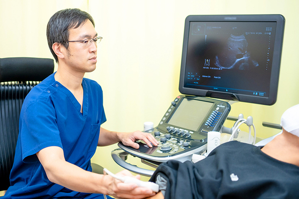 ひらたクリニック 同院の人間ドックでは、超音波検査も含め精密な検査を行っている