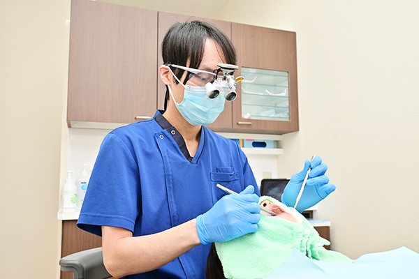 土支田の杜歯科・矯正歯科 口腔内の状態を丁寧に確認し、原因を見つけて治療を進めていく