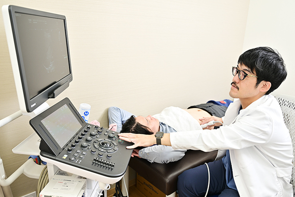 ぎょうとく内科・内視鏡クリニック エコー検査で肝臓の脂肪量をチェックできる