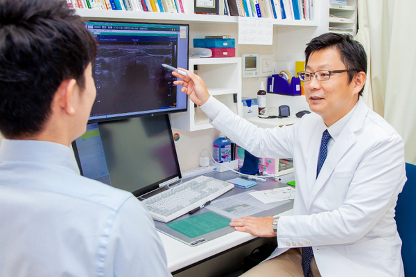 姜クリニック 実際に甲状腺を撮ってそれを見ながら説明してくれる
