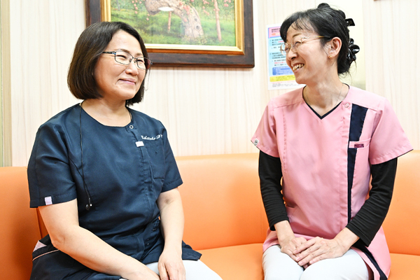 リキタケ歯科医院 予防に前向きに励んでもらうため、明るく接しているという