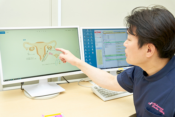 なかむらレディースクリニック 丁寧に解説された資料で説明してくれる