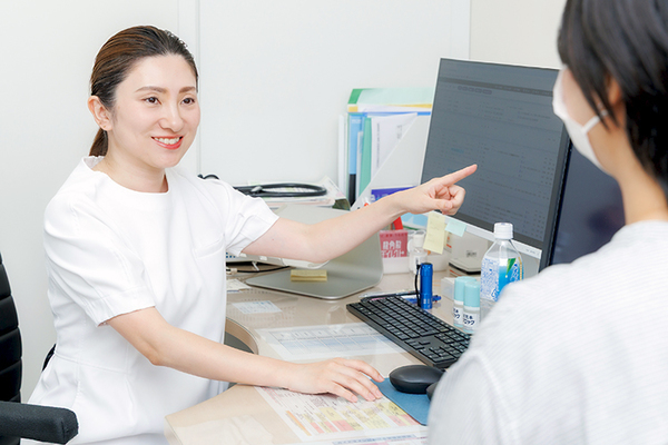 櫻井医院 検査後は丁寧な説明を行い、不安の払拭を