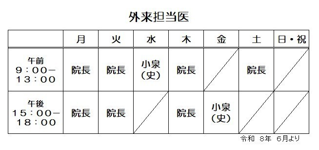 医療法人社団蛍仁会 東元町内科クリニック お知らせ１