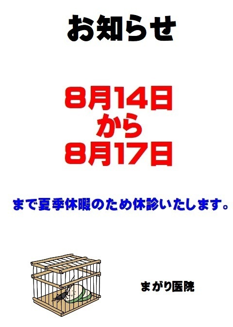 まがり医院 お知らせ1
