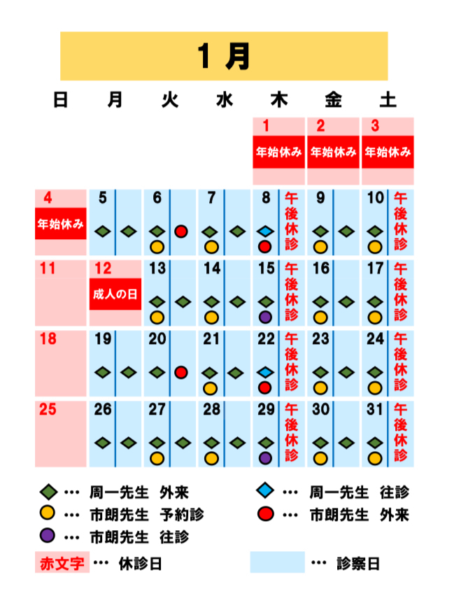 杉田医院 お知らせ２